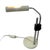 Desk lamp by Hala Zeist. White base and shade that are connected by two chromed metal rods. These can be adjusted in...