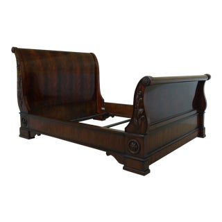 Ralph Lauren Queen Size Mahogany Sleigh Bed For Sale