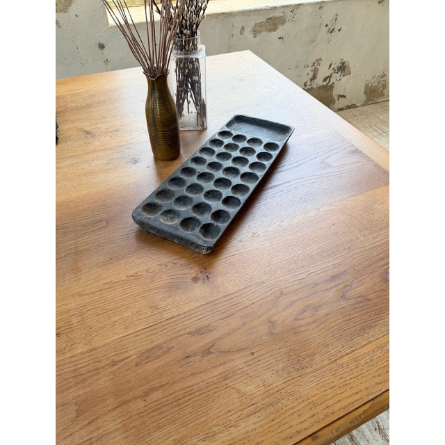 Large Oak Square Conference Table, 1950 For Sale - Image 15 of 18
