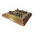 Vintage Persian Khatam Marquetry Chess Set With Figural Metal Pieces, Circa 1950 For Sale