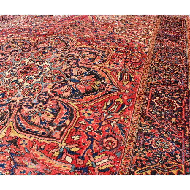 Keivan Woven Arts,RM-M17420, Heriz With Medallion Design in Red Tones Rug- 10′2″ × 14′ For Sale In Atlanta - Image 6 of 11