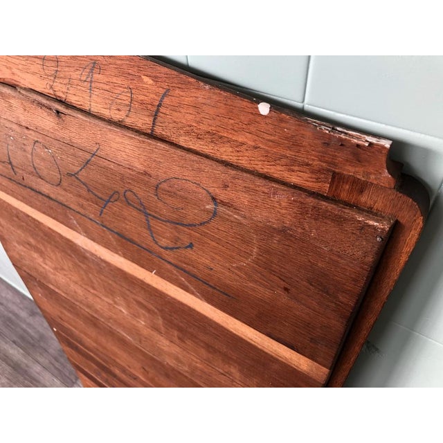 Vintage French Mirror in Carved Oak Frame, 1930s For Sale - Image 3 of 18