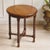 Brown Round Oak Side Table, 1900 For Sale - Image 8 of 14