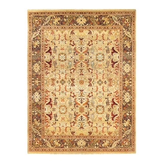 Mogul Collection Hand-Knotted Area Rug - Yellow 8' 1" x 10' 8" For Sale