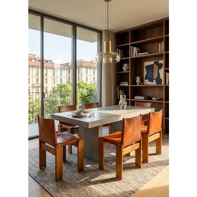 Monk Chairs by Scarpa for Molteni, 1970, Set of 6 For Sale - Image 11 of 12