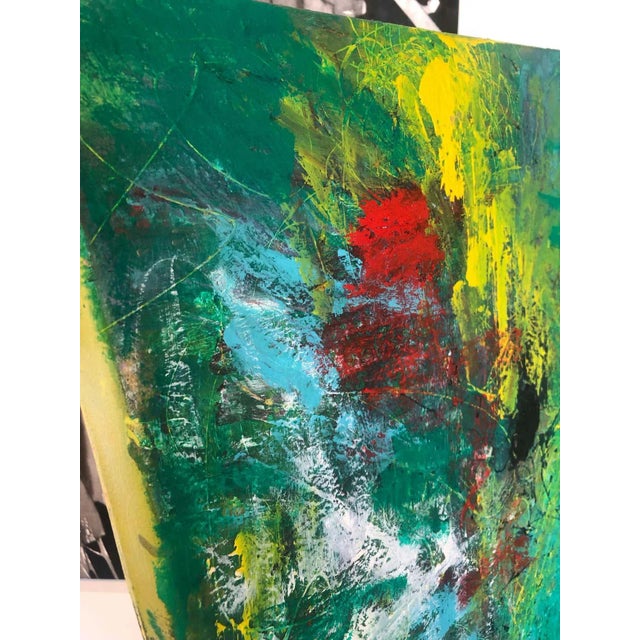 Mirtha Moreno Large Oil Painting on Canvas Titled: “Emerald City” 2015 For Sale - Image 12 of 12