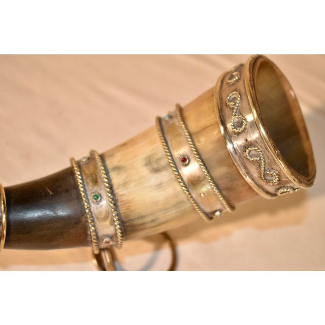 Circa 1920's Drinking Horn on Stand For Sale In Greensboro - Image 6 of 7