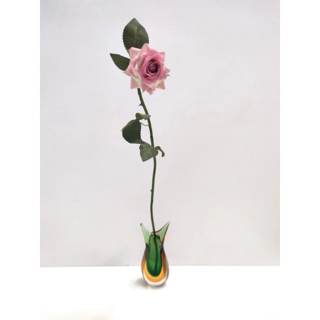 Made in Italy, 1950s. This vase is made in Sommerso Murano glass, which has been hand blown with three different colors:...