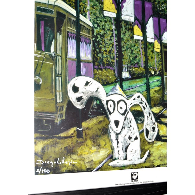 2004 Original Diego Lukezic Framed Print Art Tango Dog New Orleans Streetcar For Sale - Image 14 of 18