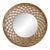 42” Antiqued Gold & Silver Leaf Round Lattice Wall Mirror For Sale