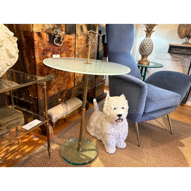 1960s Italian Modern Brass and Glass Table For Sale - Image 9 of 10