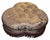 Rose Tarlow Melrose House Attr. Tufted Trefoil Ottoman in Silk Damask W Bullion Fringe. Attributed to Rose Tarlow Melrose...