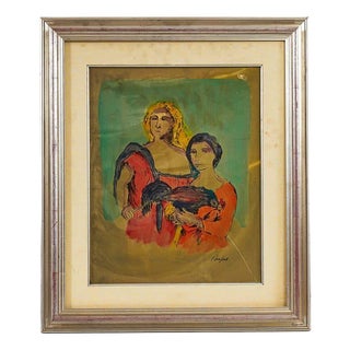 Unknown, Serigraphy Tribute to Titian, 2000s, Wood and Brass For Sale