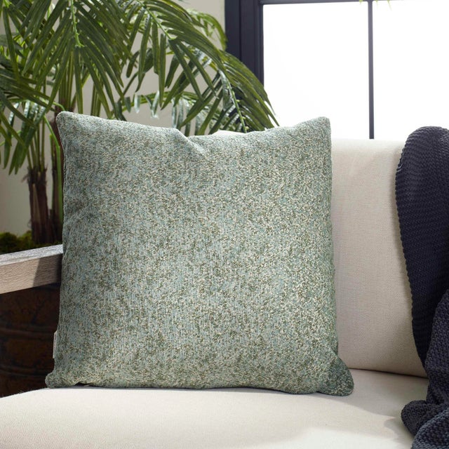 Sumptuously Soft, Woven Chenille In Tones Of Juniper And Sea Salt Over A Cream Warp In Sunbrella Solution Dyed Acrylic....