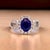 Natural Sapphire Diamond Ring Size 6.25 14k W Gold 2.31 TCW Certified For Sale In New York - Image 6 of 14