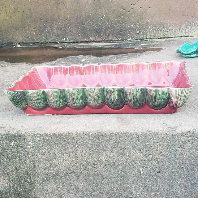 Mid-Century Modern Vintage Aborn California Ceramics Planter Tray For Sale - Image 3 of 9