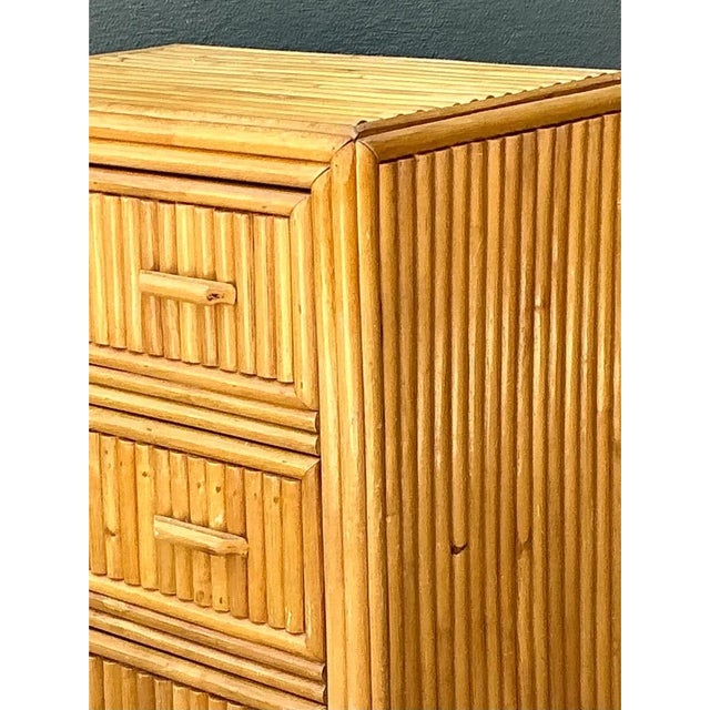 Late 20th Century Vintage Rattan Three-Drawer Chest For Sale - Image 5 of 12