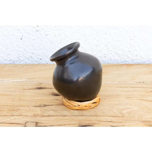 Traditional Vintage Petite Black Clay Mezcal Jug For Sale - Image 3 of 7