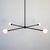 Globe Chandelier 4, Black, 26.5in H, 3 Inch Glass Globes, by Research.Lighting, Modern, Minimal Hanging Light For Sale - Image 4 of 11