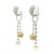 Early 21st Century 11mm South Sea Pearl Diamond 18k White Gold Huggie Drop Dangle Earrings, A Pair For Sale - Image 5 of 5