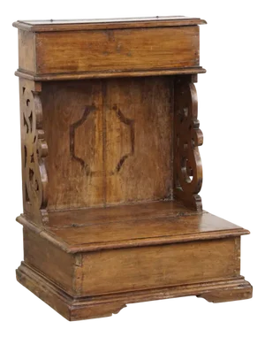 18th Century Pinewood Kneeling Bench with Storage Compartments
