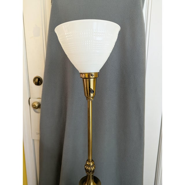 Mid 20th Century Mid Century Stiffel Pagoda Style Base Glazed Ceramic Lamp For Sale - Image 6 of 9