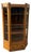 Antique Circa 1900 Golden Oak and Glass Corner China Cabinet For Sale