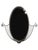 French Art Deco Hand Wrought Nickeled Iron Oval Mirror W/ Linear & Scroll Detail For Sale - Image 13 of 16