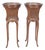 Early 20th Century Pair of French Belle Époque Louis XV–Style Caned Jardinière Stands With Copper Liners For Sale