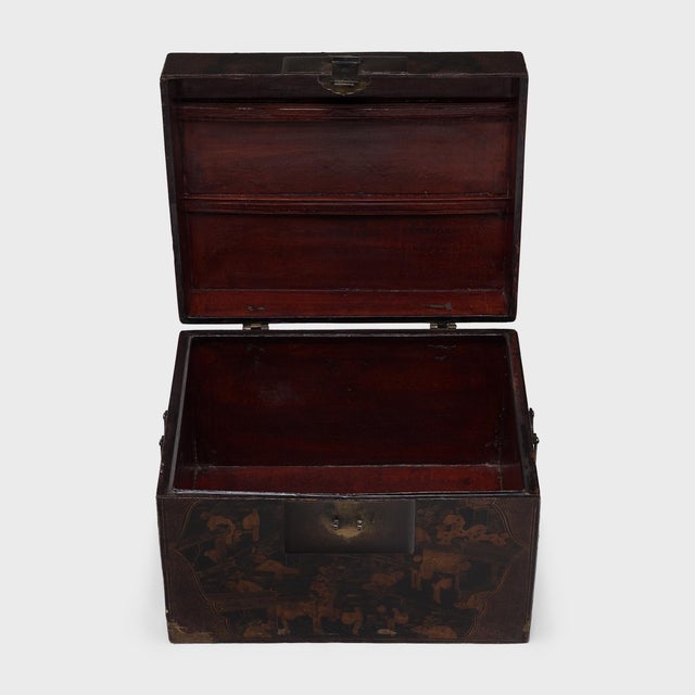 Wood Chinese Palace Courtyard Trunk, C. 1900 For Sale - Image 7 of 7