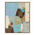 Contemporary Abstract "Blue Stream" Layered Paper Collage, Framed For Sale