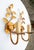 Italian Gilt Metal Leaf Wall Sconces, 1970s, Set of 2, in Flawless conditions. Designed 1960 to 1969 European Plug (up to...