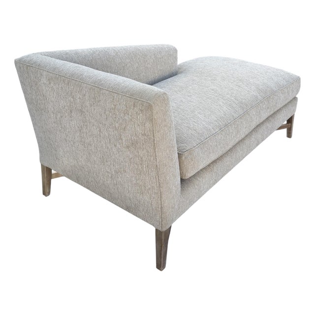 Nancy Corzine Venetian Sterling Silver Giltwood Chaise W Cut Velvet Upholstery For Sale