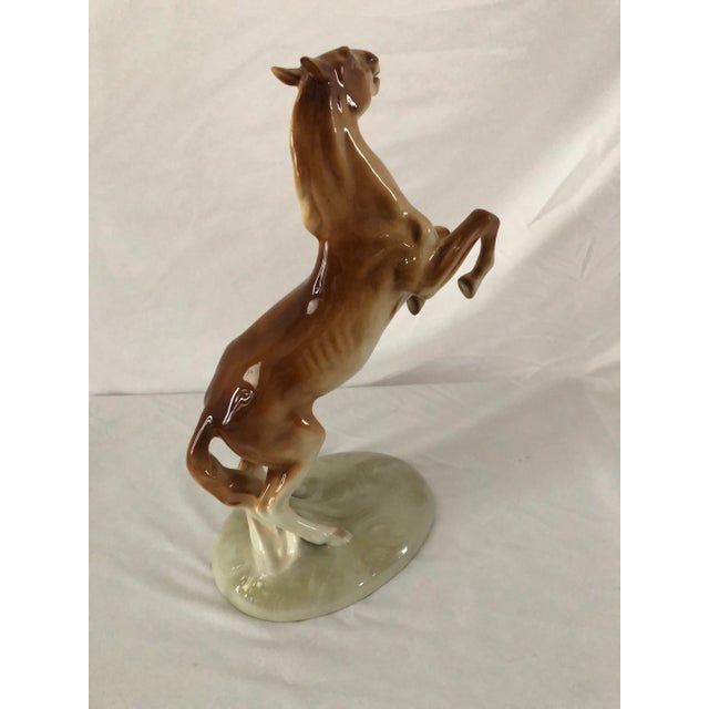 Royal Dux porcelain rearing horse , Made in Czech Republic. Circa 1940’s Pristine condition , stored in curio since...