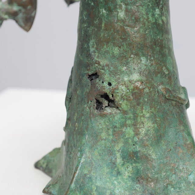 Brown TM, Baobab Tree Sculpture with Birds, 1980s, Bronze For Sale - Image 8 of 10