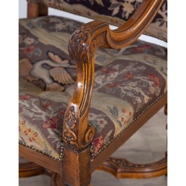 Louis XV Carved Walnut Armchair from Tuscany, 18th Century For Sale - Image 16 of 18