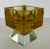 Mid-Century Modern Vintage Mid-Century Modern Citron Crystal Cube Pedestal Ashtray For Sale - Image 3 of 6