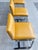 Late 20th Century Mies Van Der Rohe Style Polished Steel & Yellow Leather Counter Stools - A Set of 3 For Sale - Image 5 of 12
