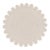 Solid White Scallop Round Jute Rug 5x5Ft. For Sale