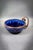 1920s Cobalt Blue Flamed Glazed Earthenware Bowl with Handle and Hammered Metal Mount by André Villien, Paris, 1910-1920 For Sale - Image 5 of 11