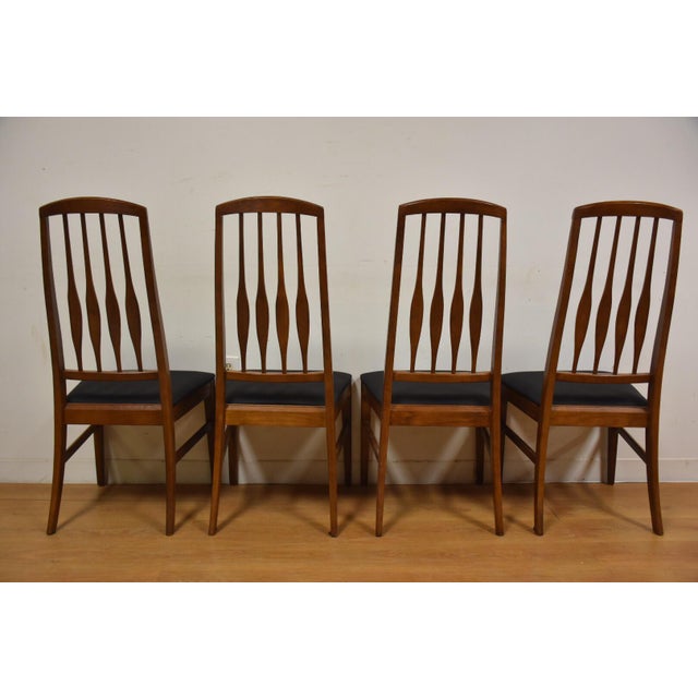 Keller Black Vinyl Dining Chairs Set of 4 Chairish