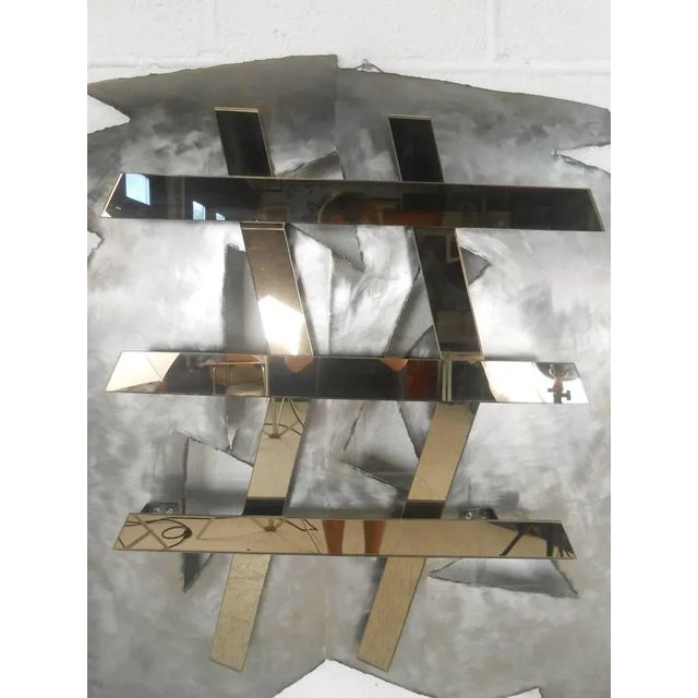 1970s Mirrored Modernist Metal Wall Sculpture by Deidre Selig For Sale - Image 5 of 8