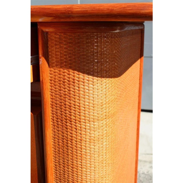 Bamboo & Wood Sideboard from Roberti Rattan, Italy, 1970s For Sale - Image 10 of 16