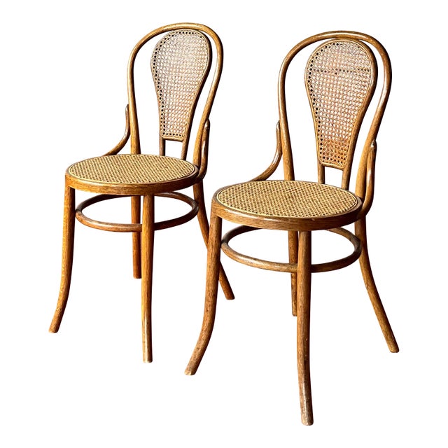 Thonet Style Bentwood Cafe Chairs, Set of 2 For Sale
