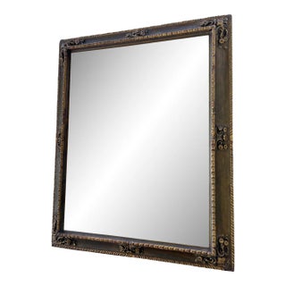 Large Heavily Carved Gesso Mirror For Sale