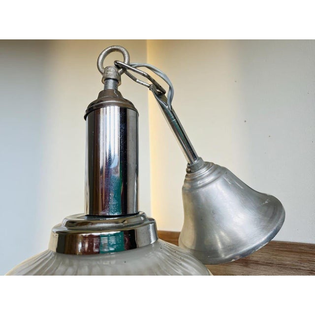 Portuguese Opaline Glass Pendant Light, 1960s For Sale - Image 6 of 9