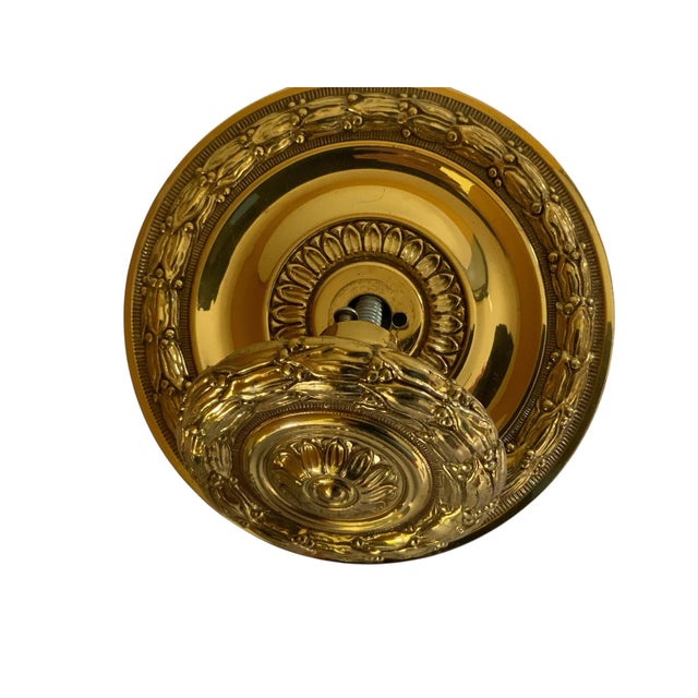 Set of 4 Vintage Libra 1008 Spain Solid Brass Center Door Fixed Knobs - Louis XVI Style Made in Spain 1970s-1980s....