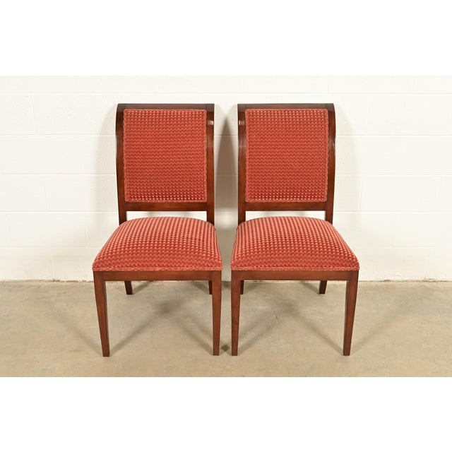 English Smith & Watson Regency Carved Mahogany Side Chairs or Dining Chairs, Pair For Sale - Image 3 of 14
