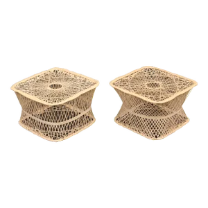 Mid 20th Century Mid-Century Modern Spun Fiberglass Outdoor Patio Table Bases - A Pair