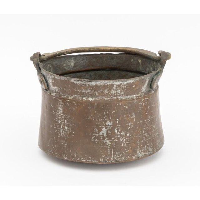 Antique Copper and Brass Cauldrons, 2 For Sale - Image 11 of 15
